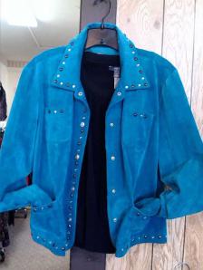 Velour Jacket with rhinestone trim